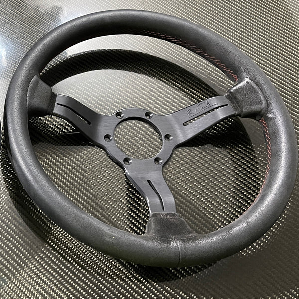 Nardi Steering Wheel 330mm Deep Dish with Red Stitching